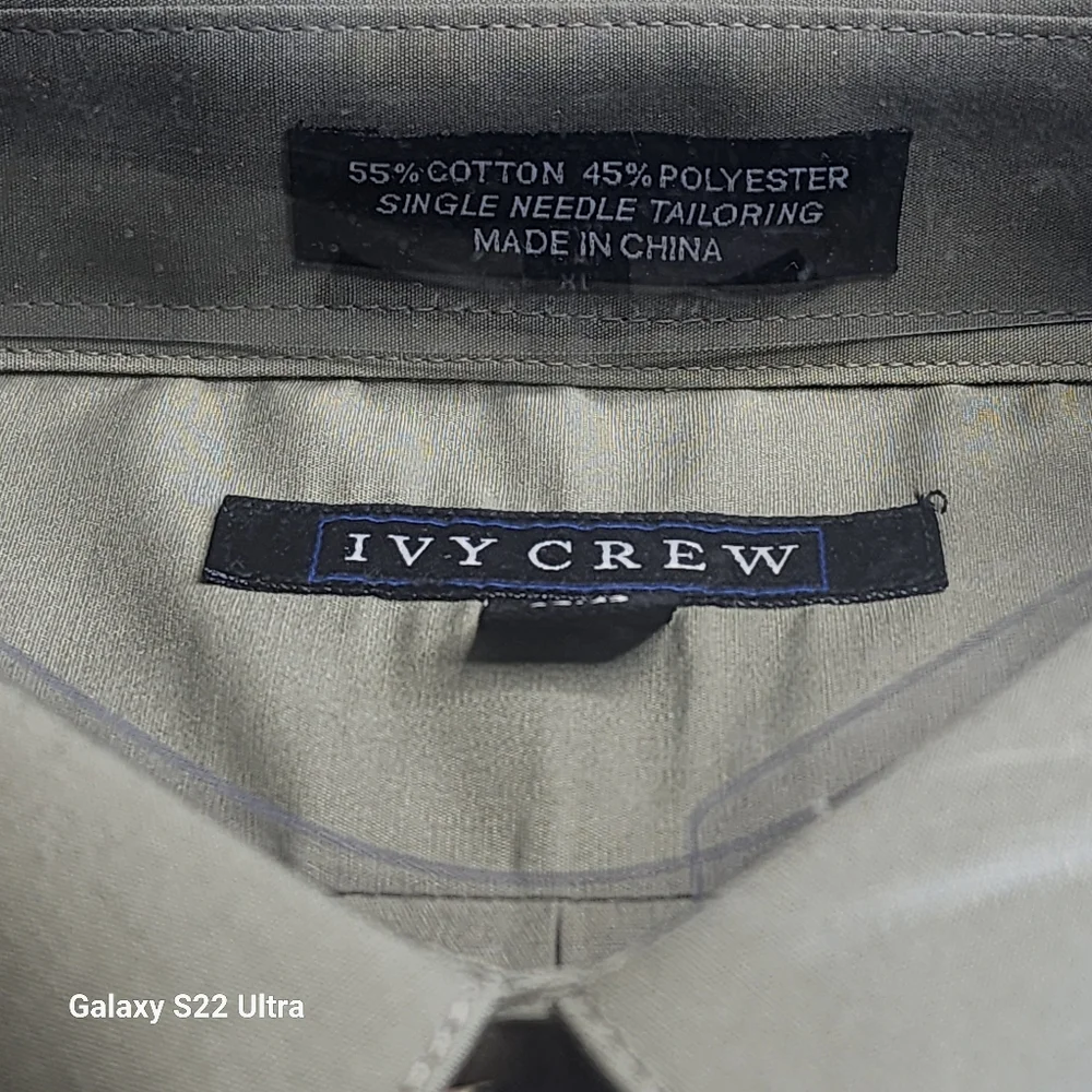 Ivy Crew New Men's Traditional Fit Handmade Woven Tie Dress Shirt 17 35/35 - Picture 5 of 7